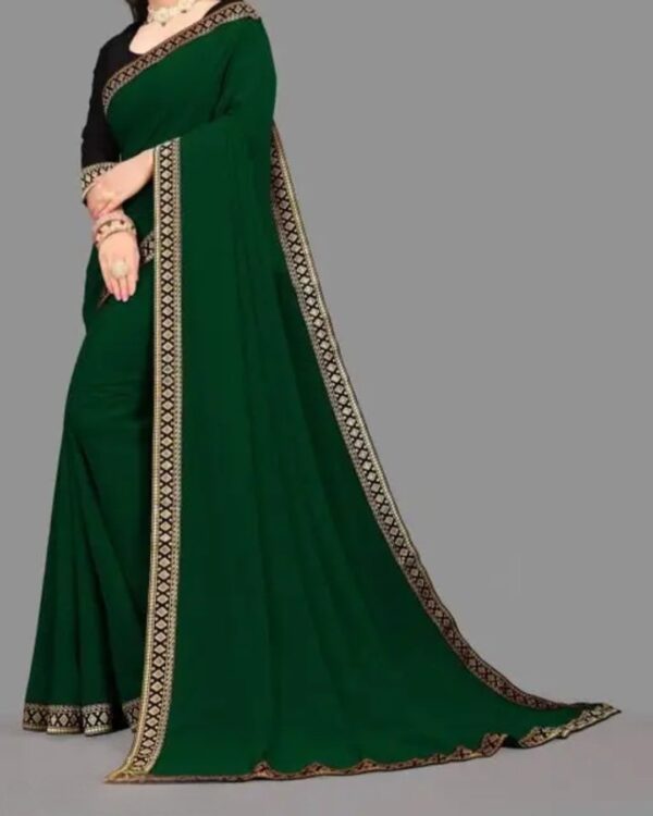 New Georgette Plain Saree